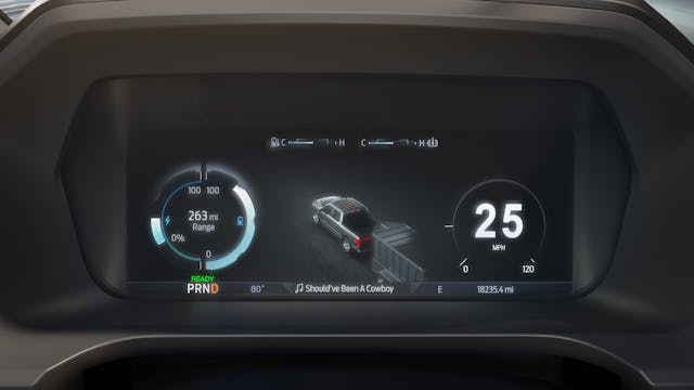 Ford F-150 Lightning EV digital dash display