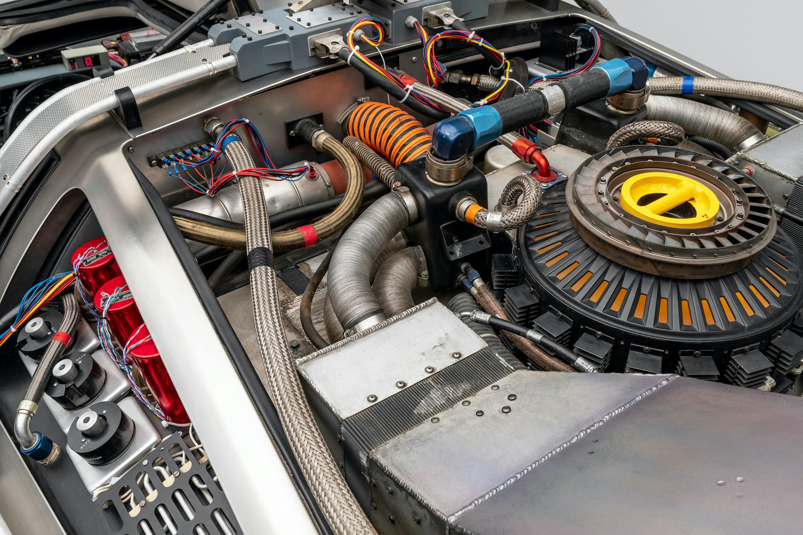 Back to Future DeLorean rear engine detail