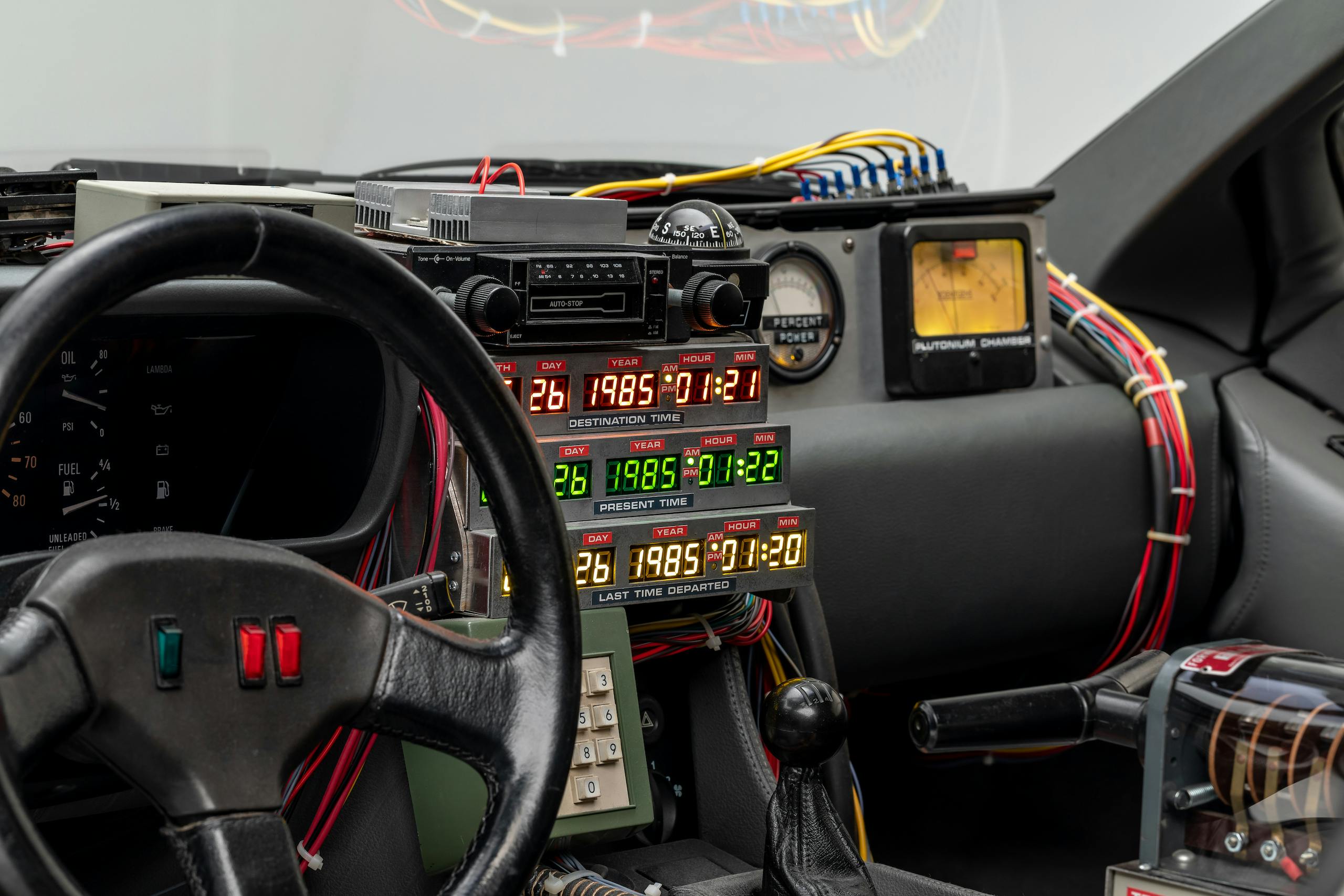 Back to Future DeLorean interior dash