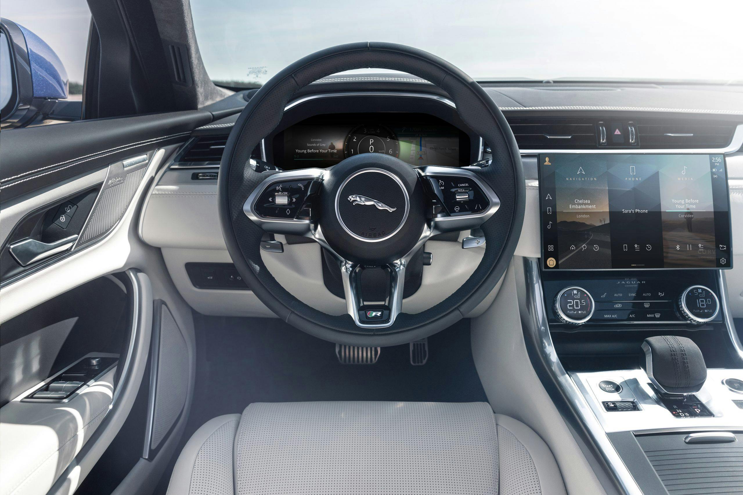 2021 Jaguar XF interior steering wheel