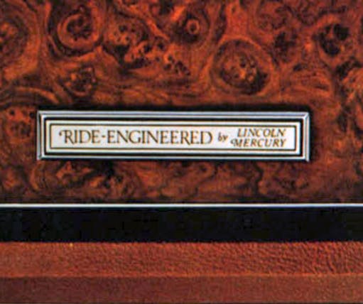 Lincoln-Mercury Ride Engineered Badge Emblem