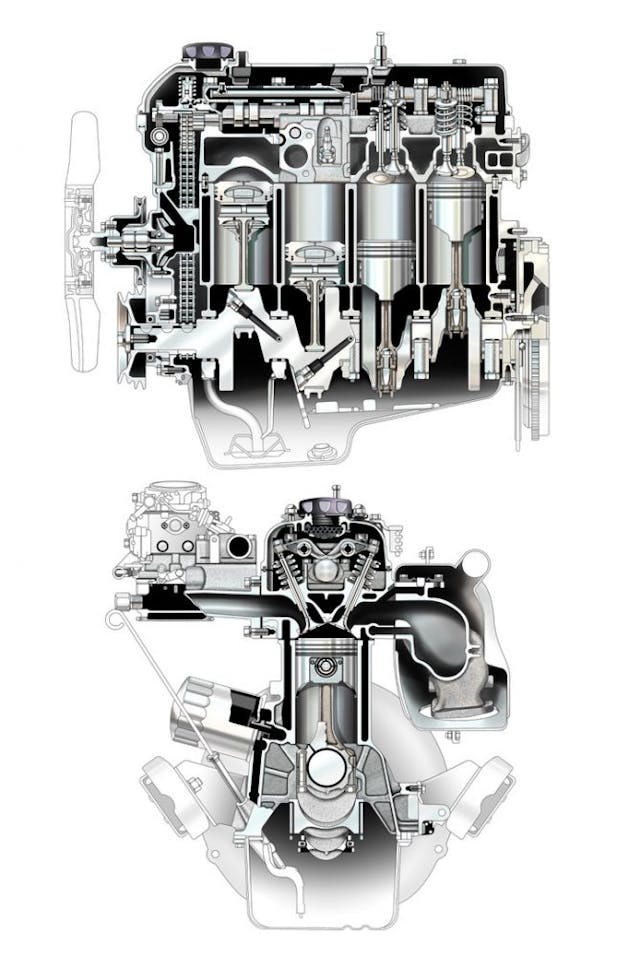 toyota 22R E engine drawings