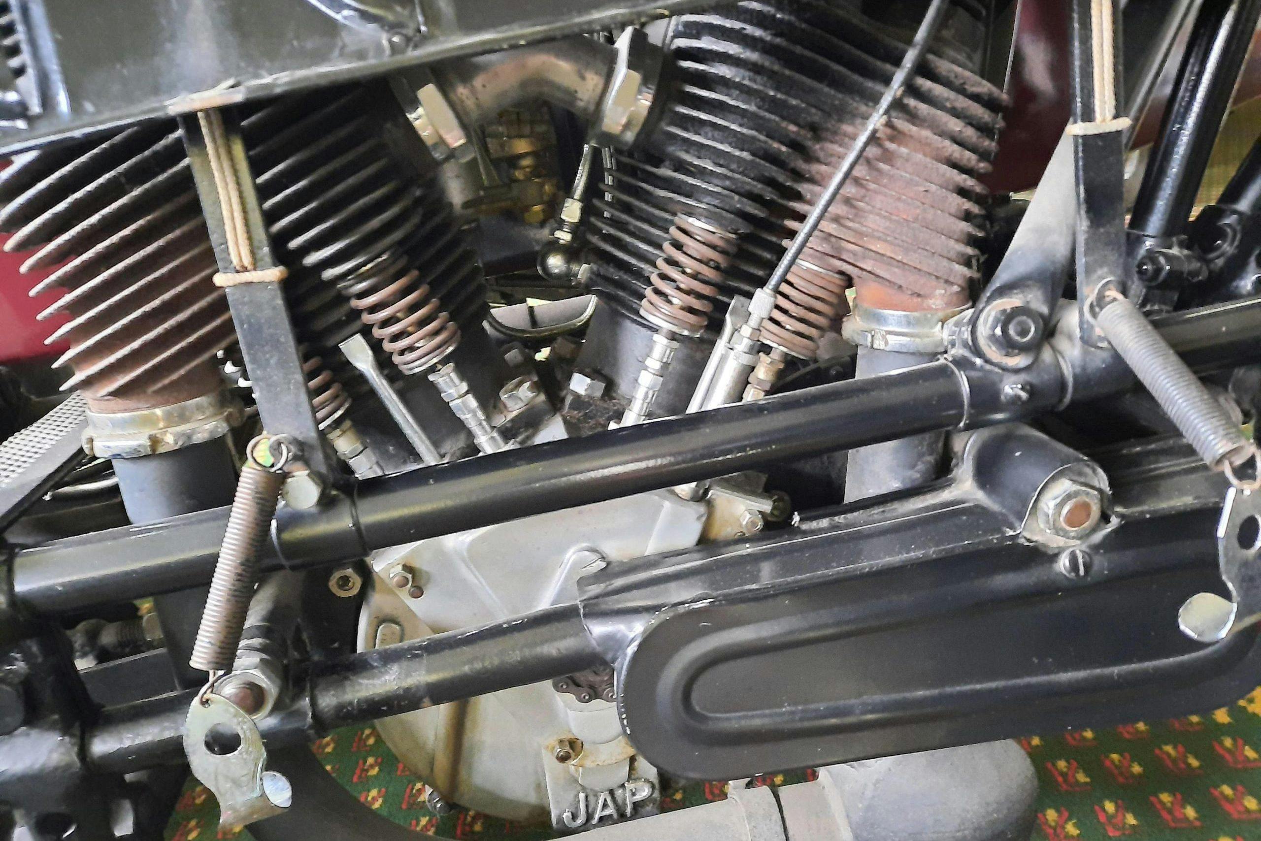 1925 Seal 980CC Motorcycle engine close