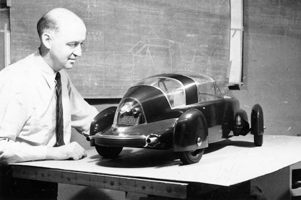 1948 Tasco - Gordon Behrig with scale model