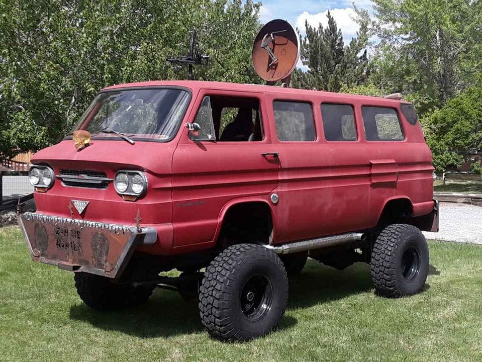 Identify fingerprint in front of Zombie Hunter: This custom 1964 Chevy 4x4 van is a true monster machine -  Hagerty Media