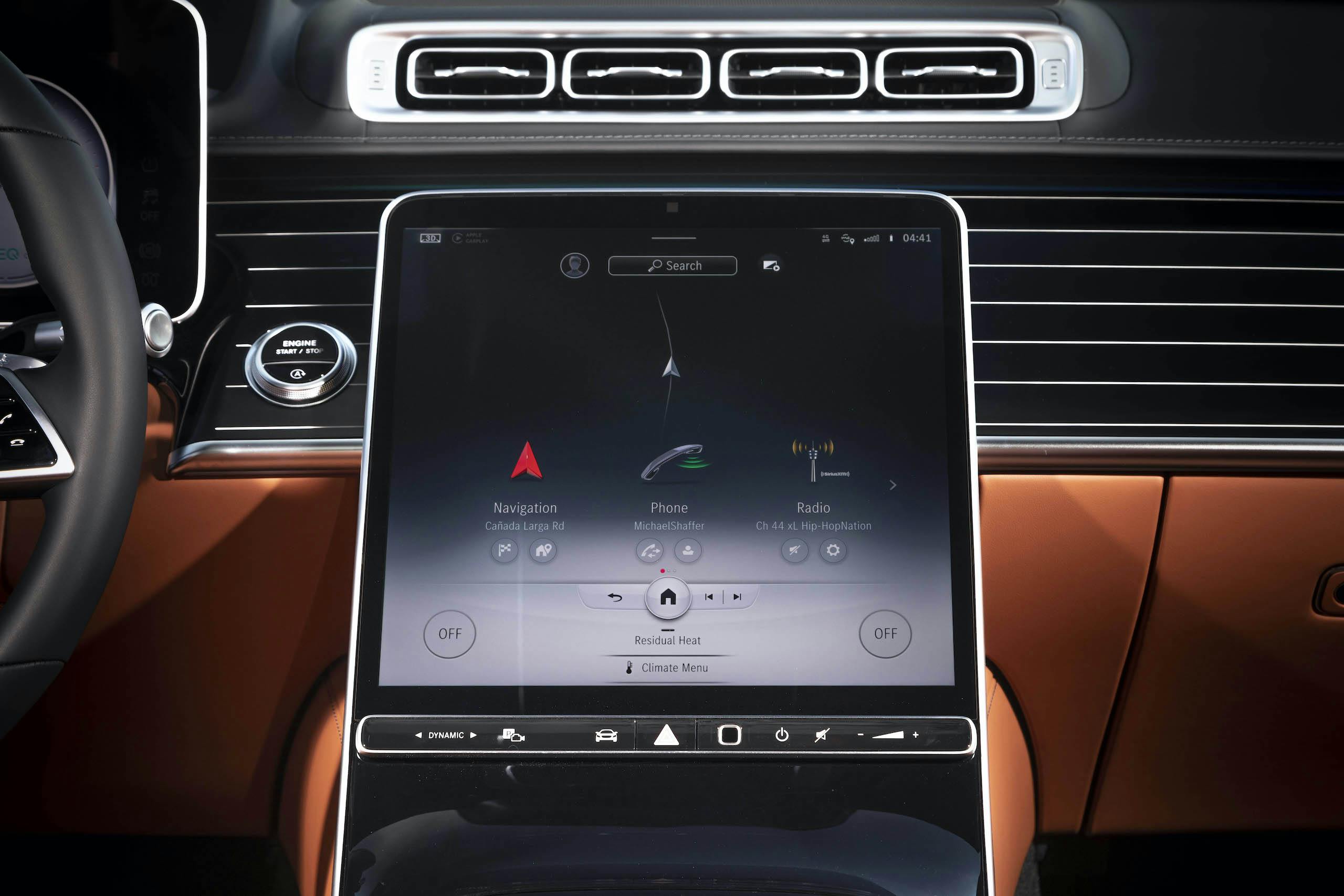 Mercedes Benz-S-Class interior infotainment screen