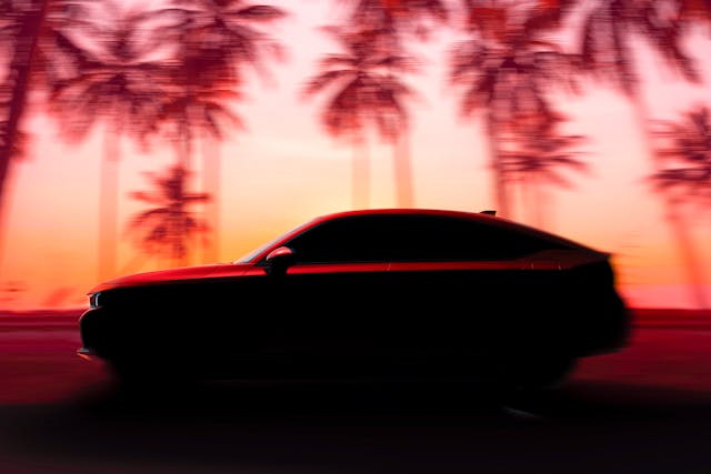 2022 Honda Civic Hatchback side profile teaser