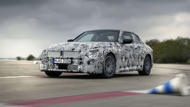 BMW 2 Series Coupe full camo front three quarter