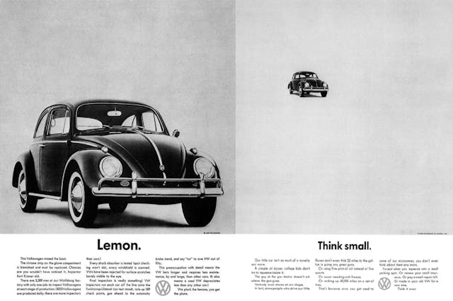 Volkswagen Beetle Lemon Think Small