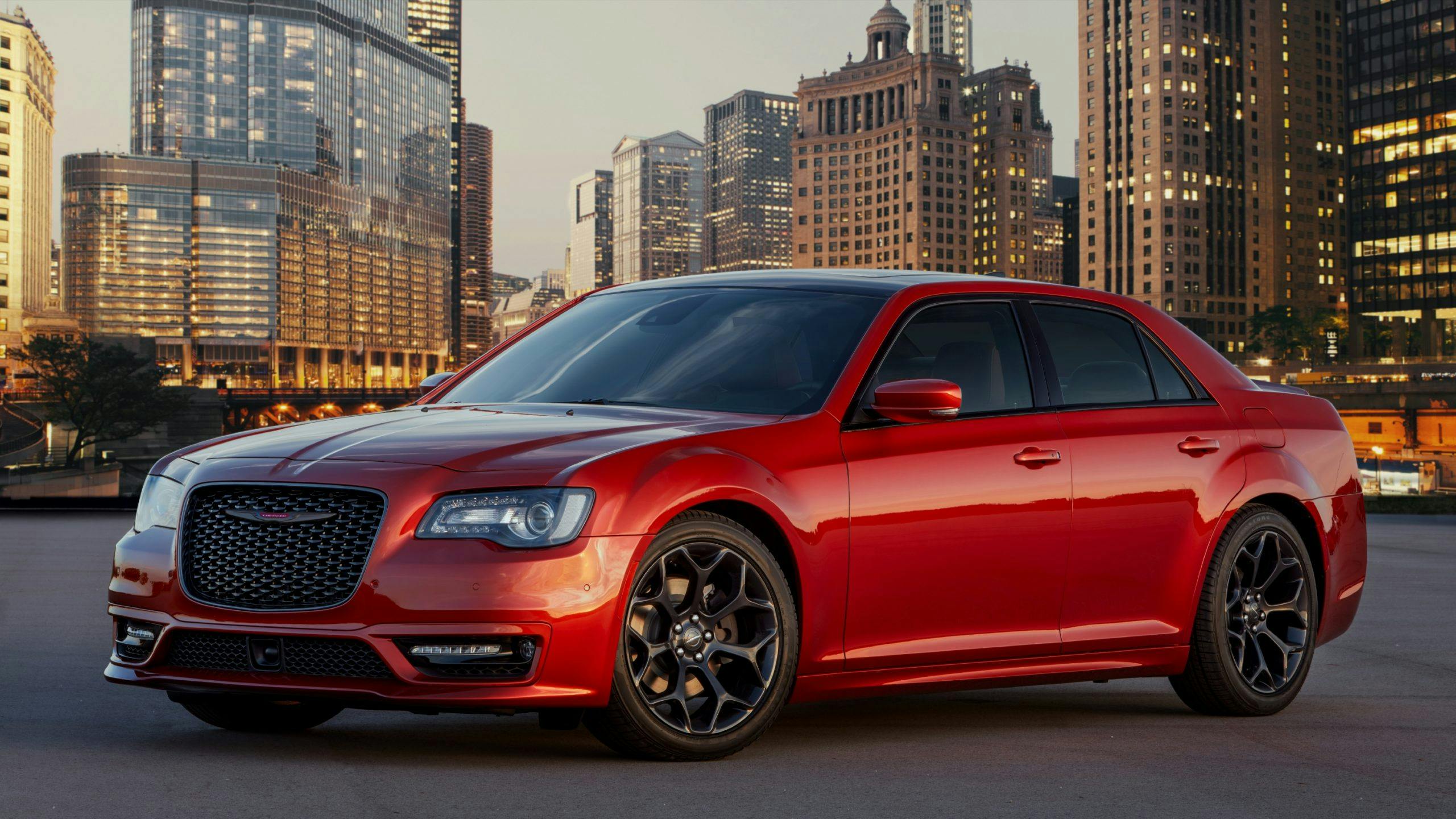 2021 Chrysler 300 in Canyon Sunset front three-quarter
