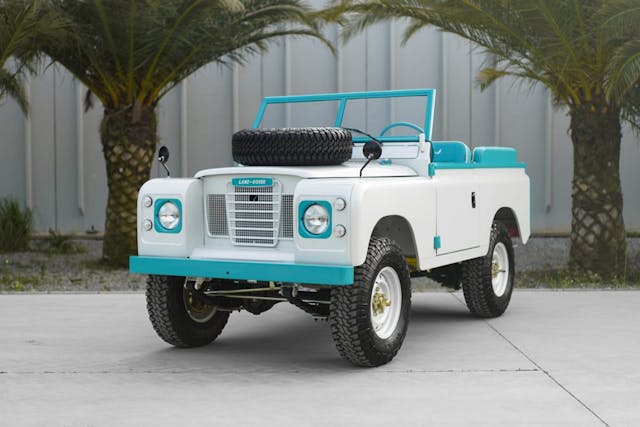 Custom Land Rover front three-quarter