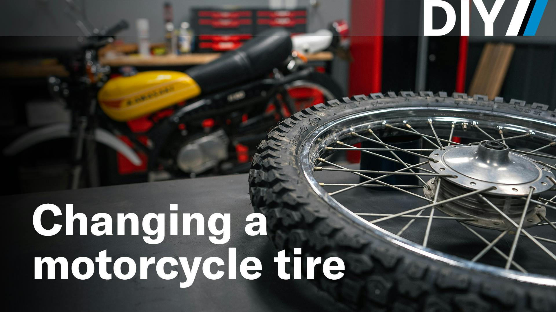 DIY changing a motorcycle tire
