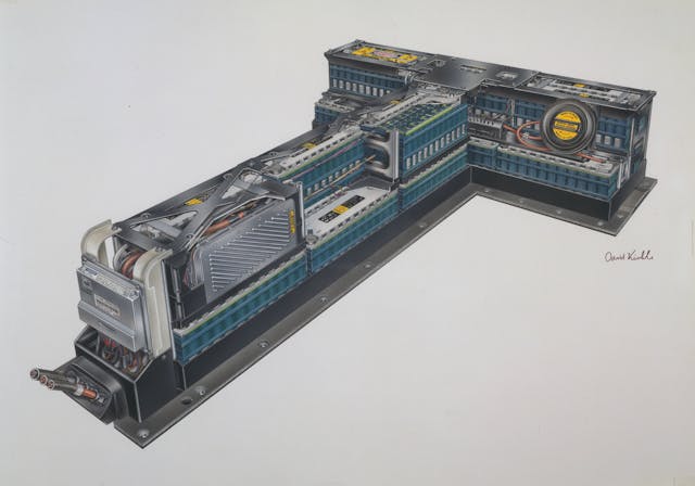 EV1 T-shaped battery pack EV1 T-shaped battery pack