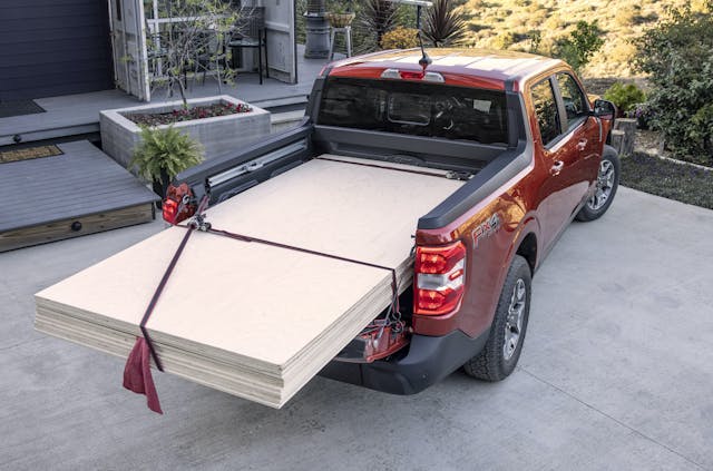 Maverick Ecoboost rear plywood bed space