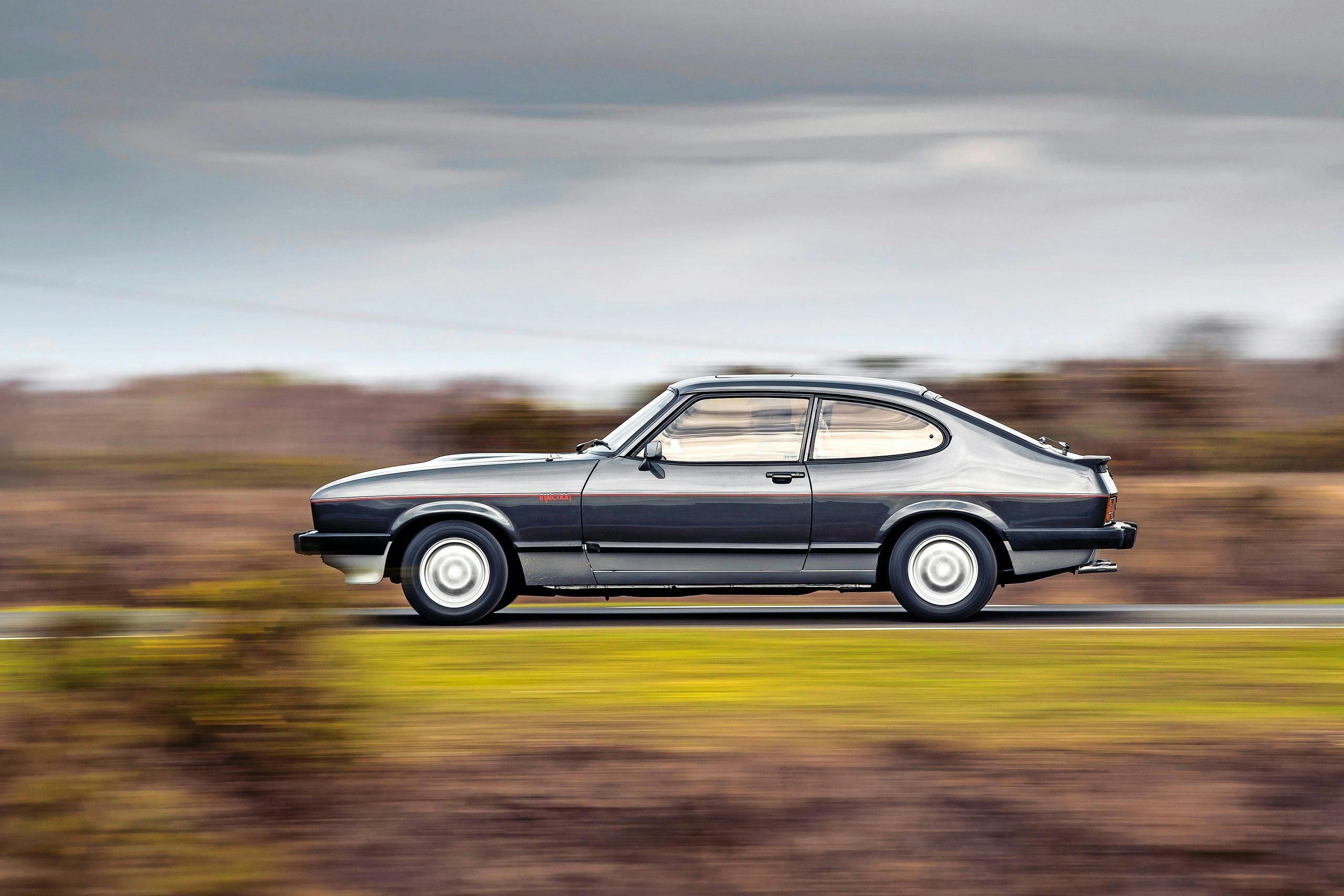 Henry Ford Capri side profile action Henry Ford Capri side profile action