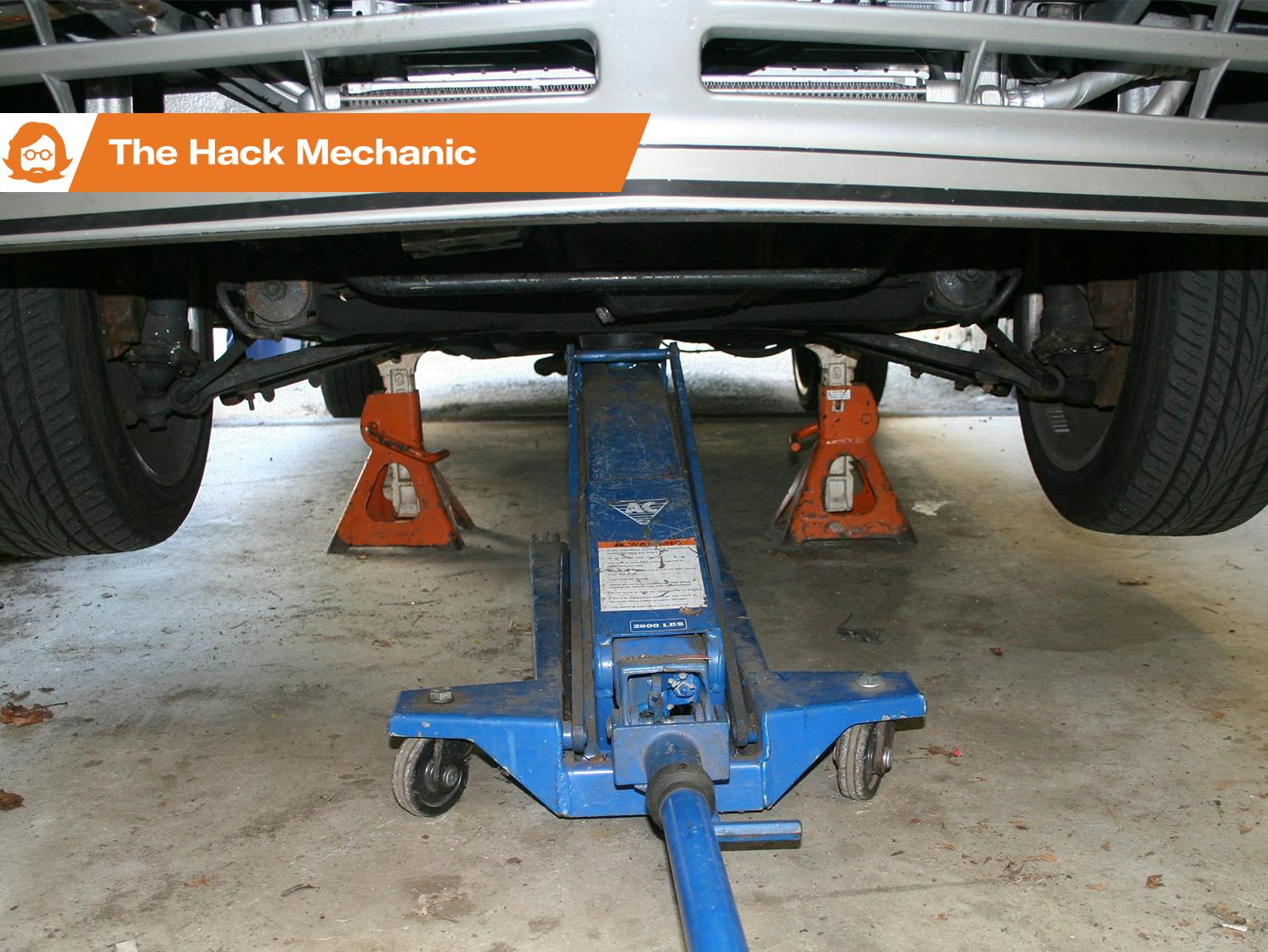 Filling a trolley jack with oil 