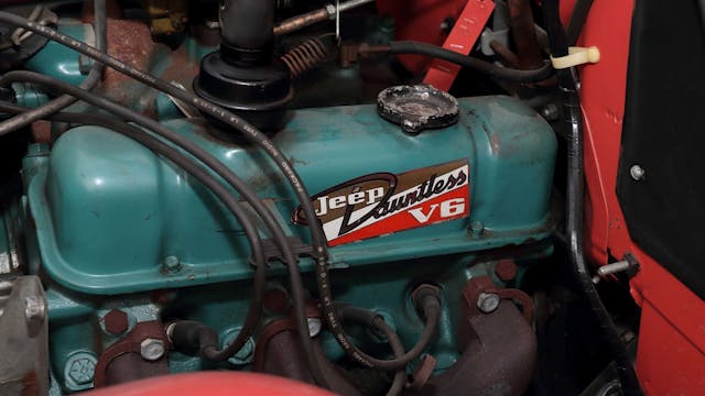 Kaiser Jeep Dauntless V6 engine valve cover