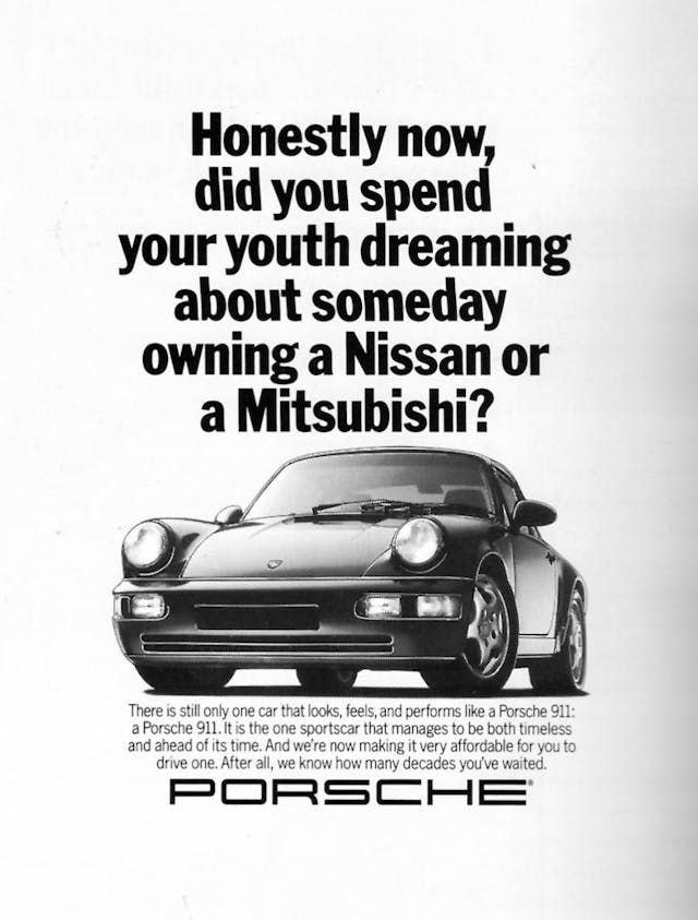 Porsche 911 Ad Bashing Nissan Mitsubishi