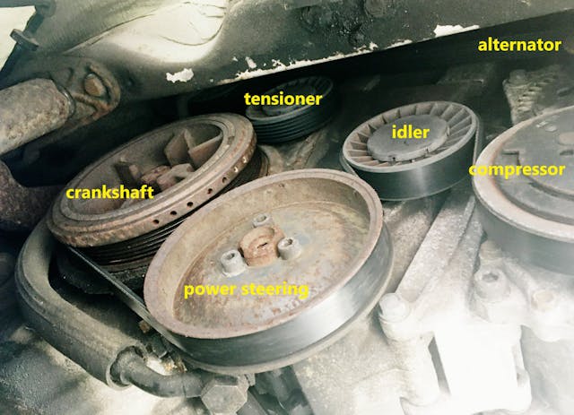 Rob Siegel - Replacing the compressor pulley bearing - IMG_6395_enhanced_annotated