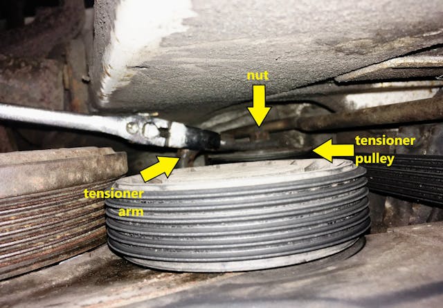 Rob Siegel - Replacing the compressor pulley bearing - IMG_6443_enhanced_annotated