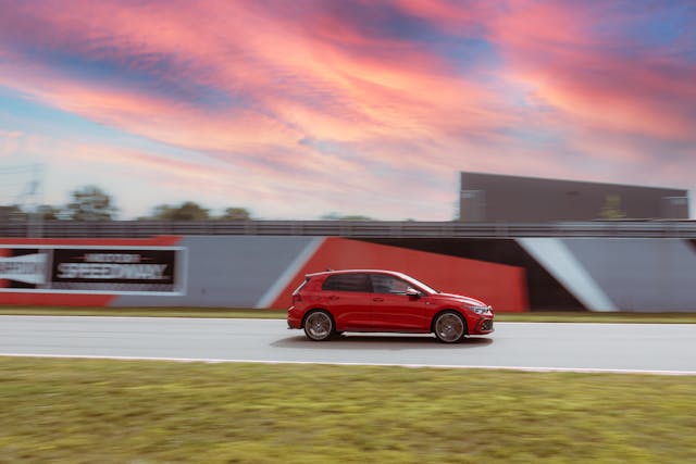 2022 Volkswagen GTI on track side