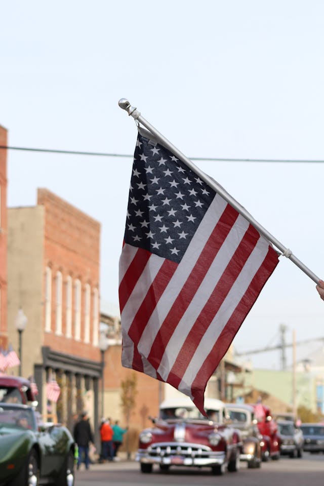 American Flag Car Parade