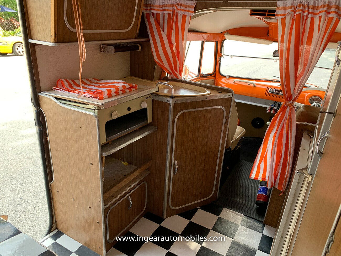 Volkswagen Bus Camper VW interior kitchen