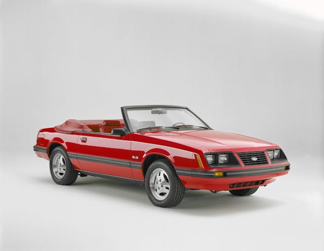 1983 Ford Mustang convertible front three-quarter