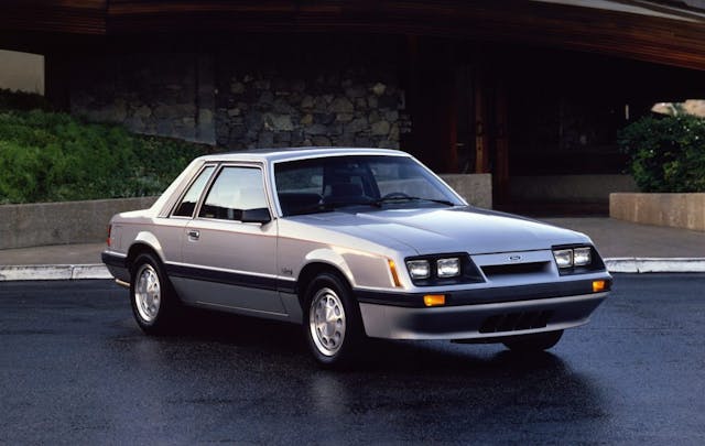 1986 Ford Mustang LX front three-quarter