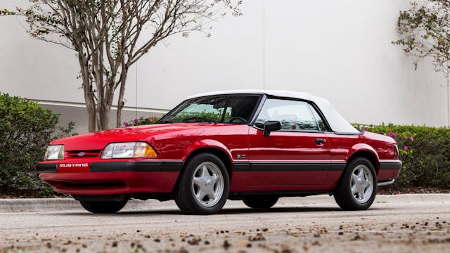 1991 Ford Mustang Foxbody front three-quarter