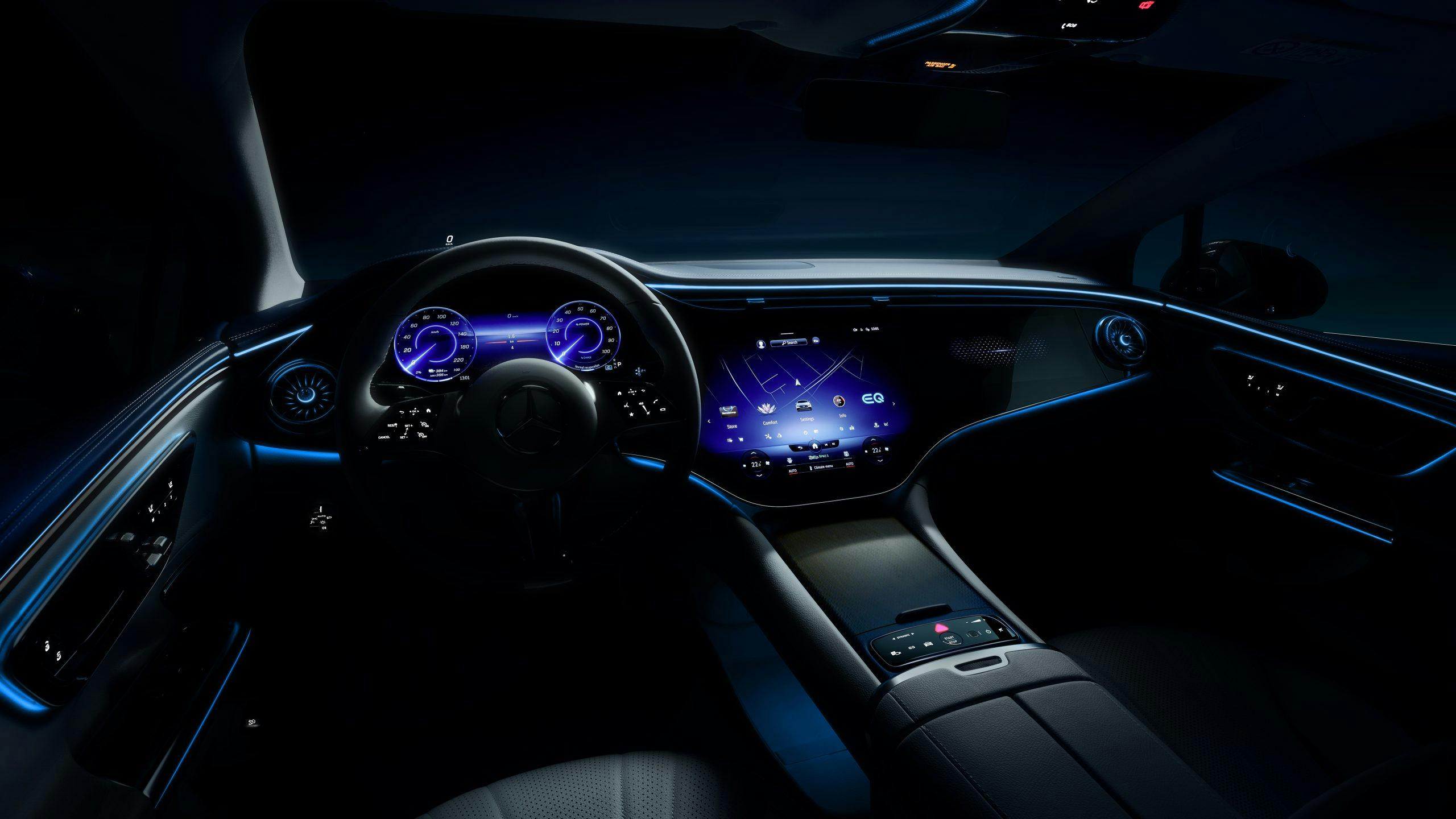 EQE by Mercedes-Benz teaser interior hyperscreen