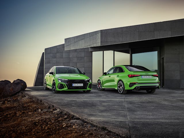 2022 audi rs 3 front rear