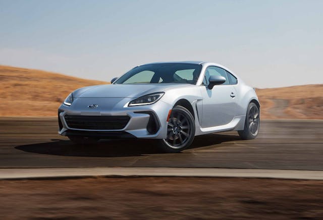 2022 Subaru BRZ track slide action