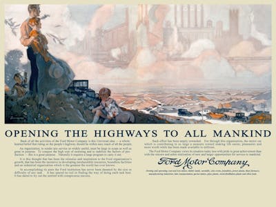 Great American print ads - 1924 Ford Opening Highways