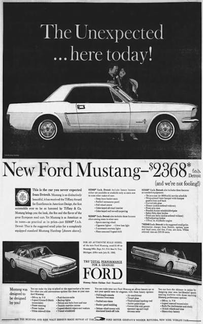 Great American print ads - 1964-65 Mustang