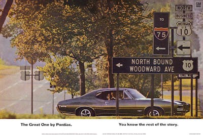 Great American print ads - 1968 Pontiac GTO - Woodward