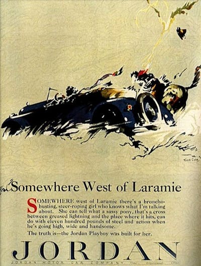 Great American print ads - 1923 Jordan Playboy - Somewhere West of Laramie
