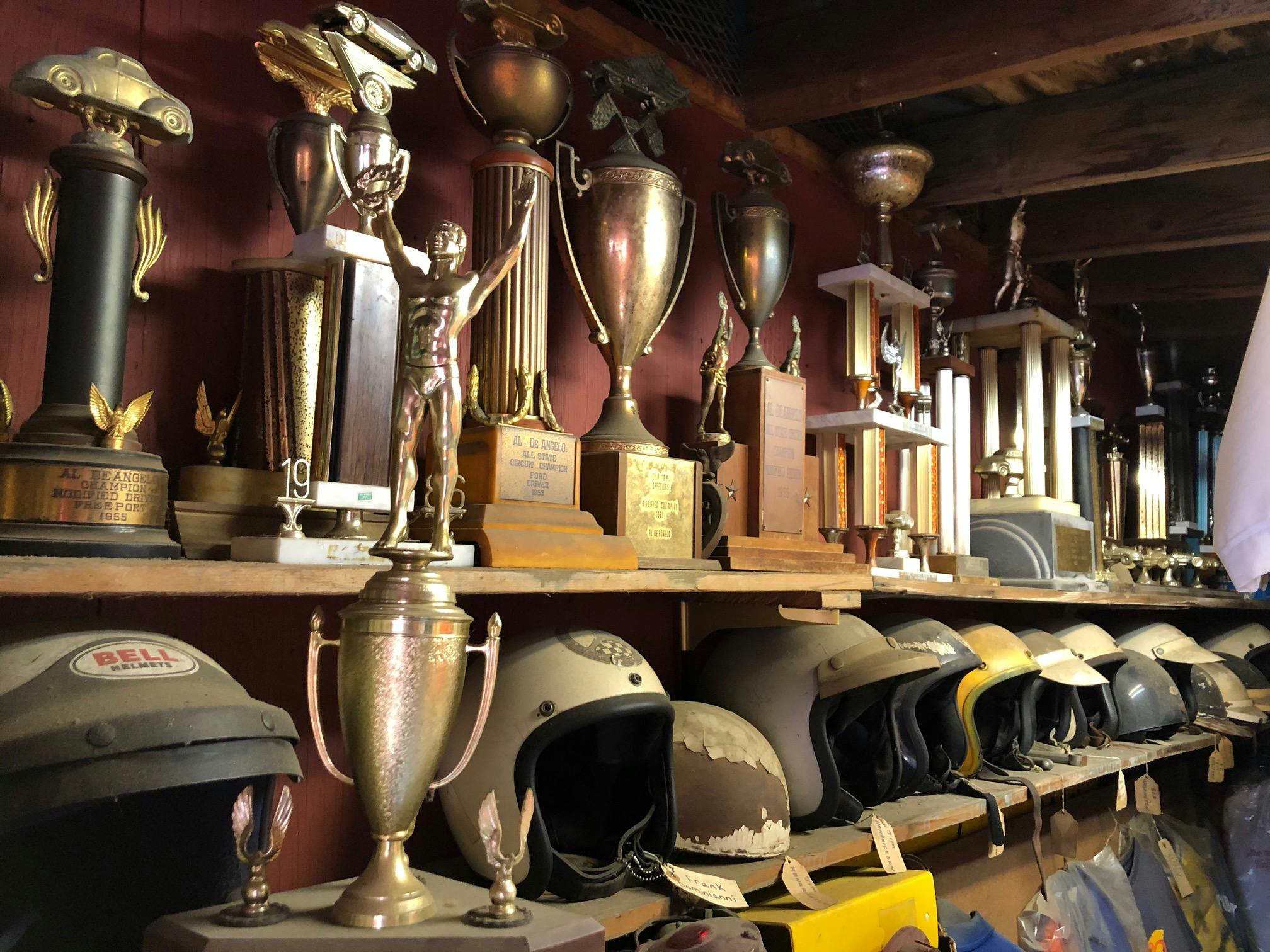 Himes Museum race trophies