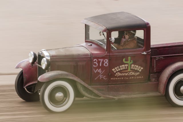 Pendine Sands hot rod racing action close