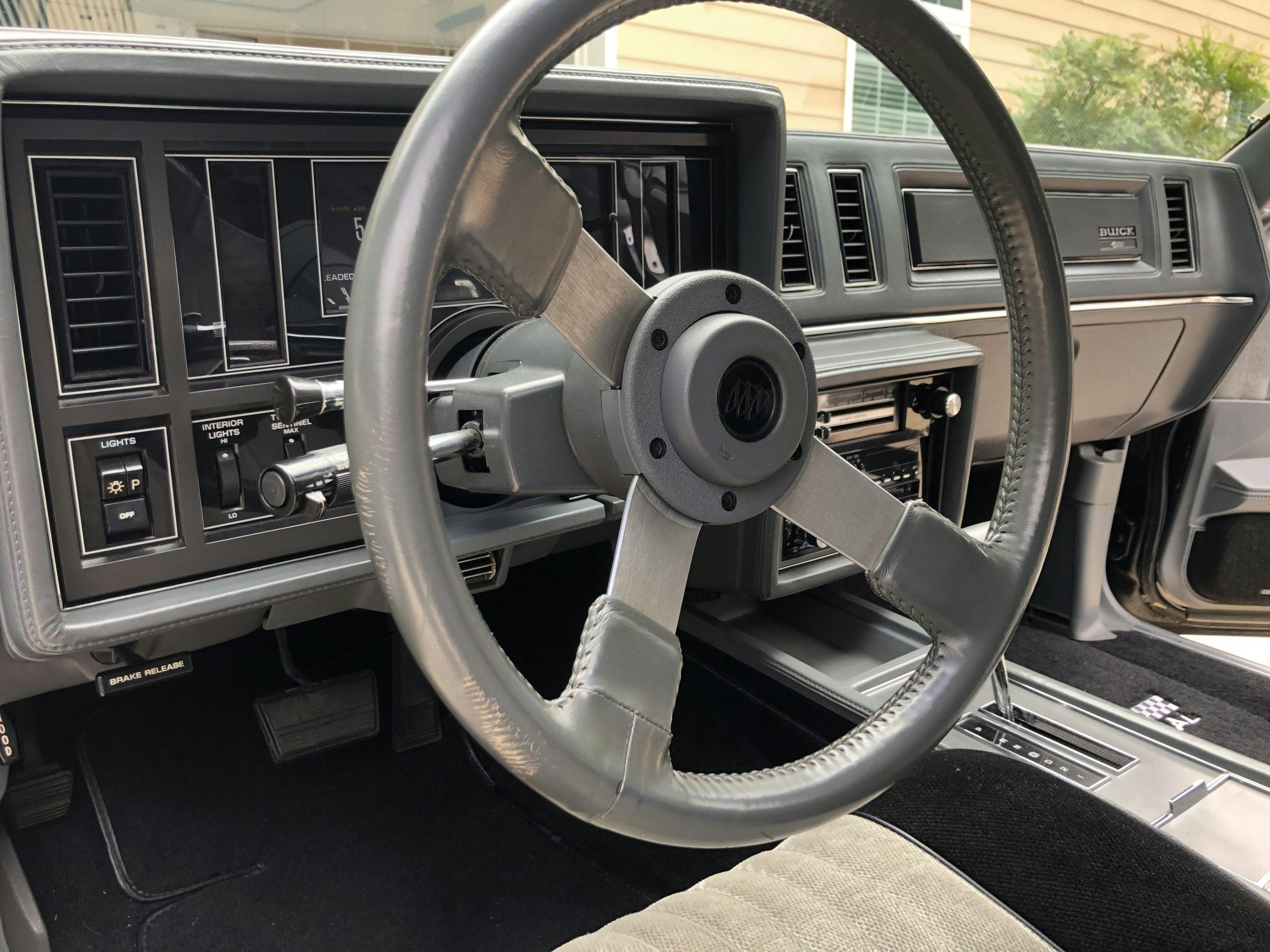 1987 Buick Grand National interior steering wheel