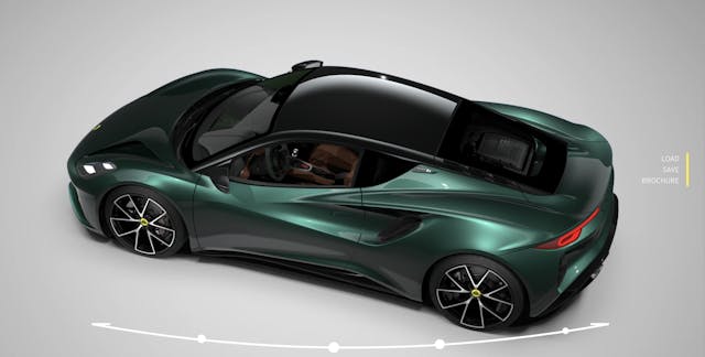 Lotus Emira Dark Verdant configurator