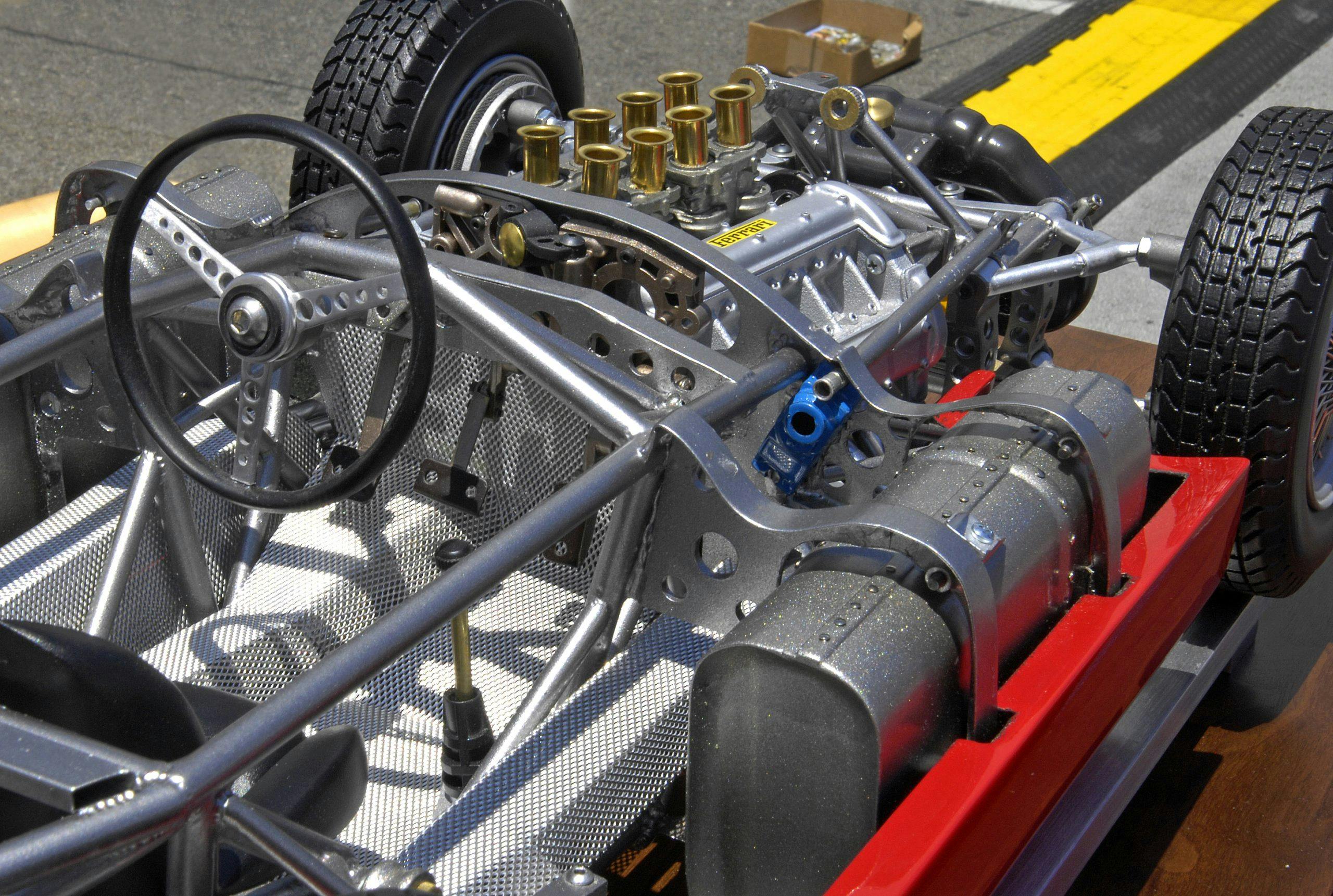 ferrari scale model engine chassis