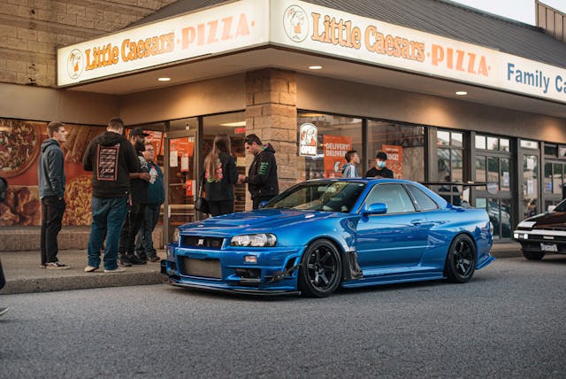 blue nissan exotic vancouver street