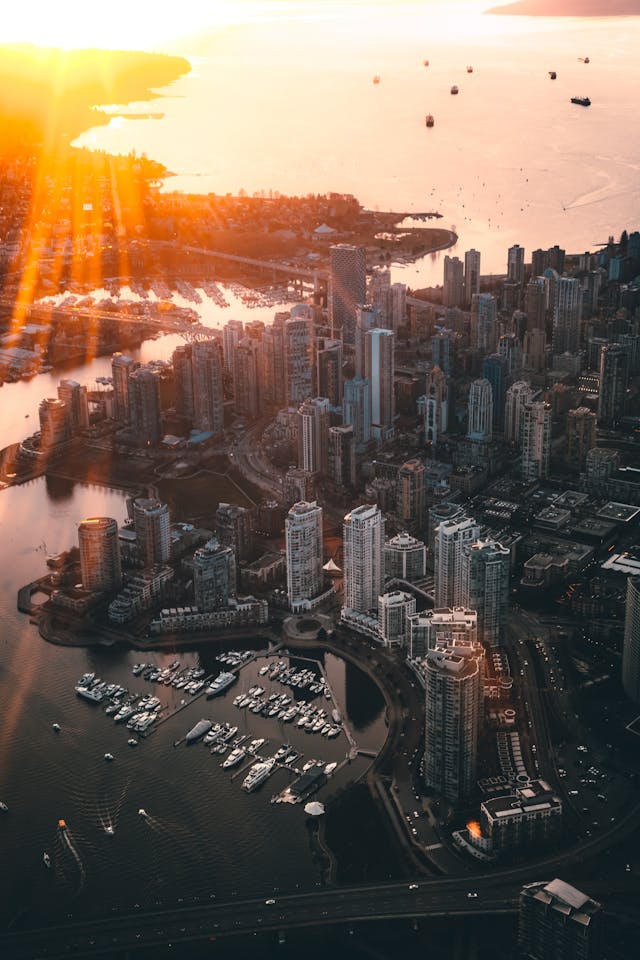 Vancouver city aerial