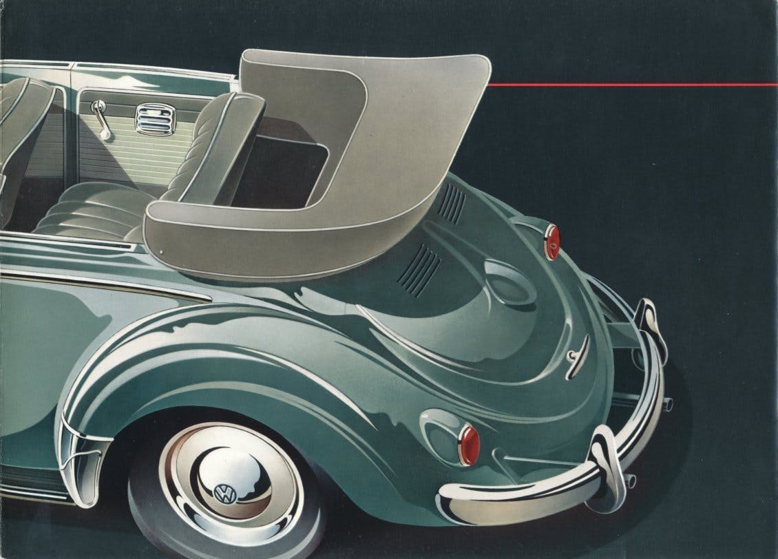 1960 VW Beetle brochure convertible