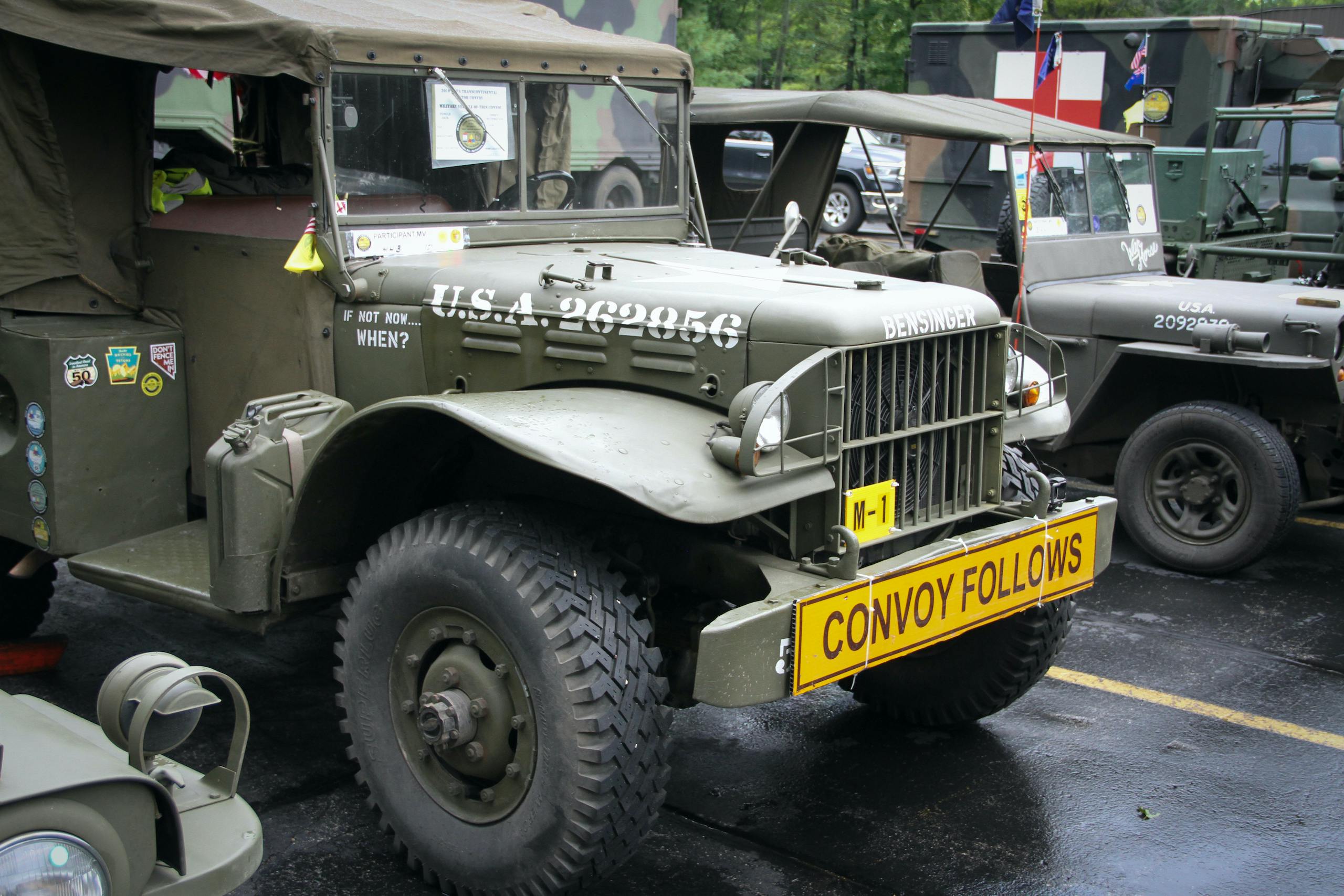 Military vehicle convoy bensinger vehicle