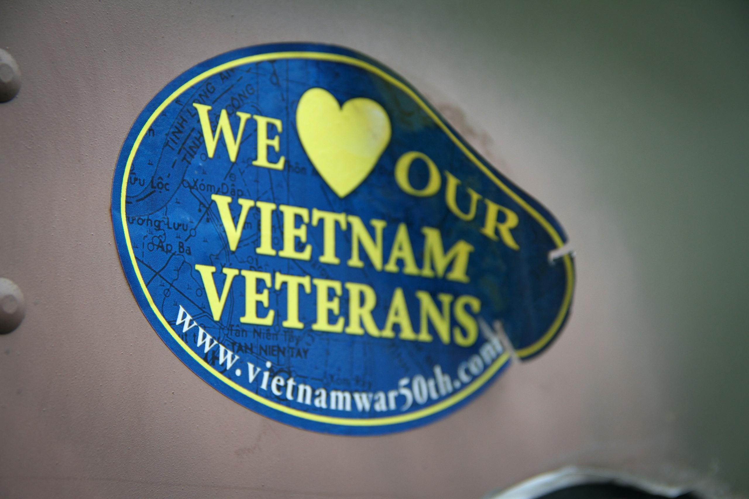 Military vehicle convoy vietnam vets sticker