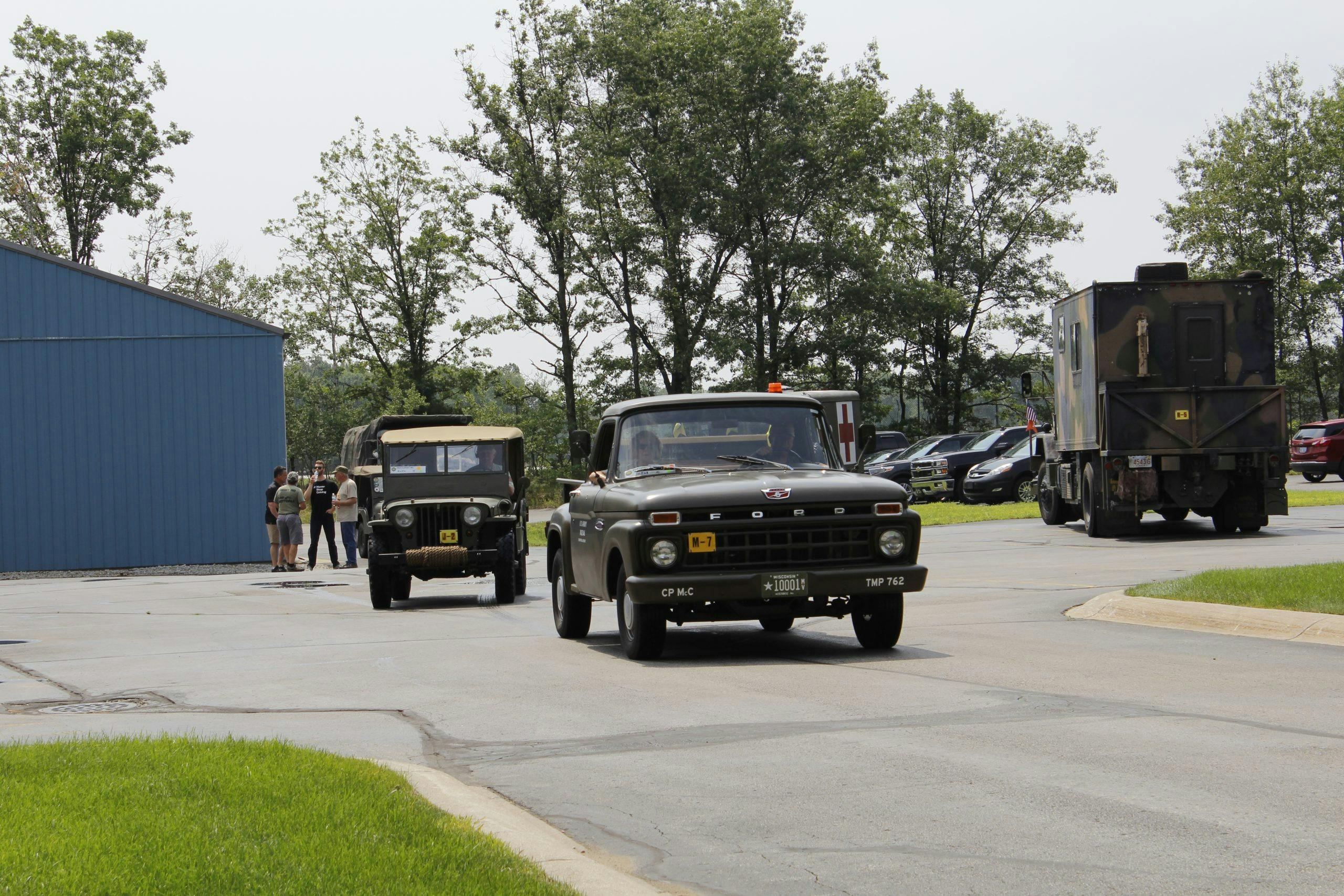 Military vehicle convoy action