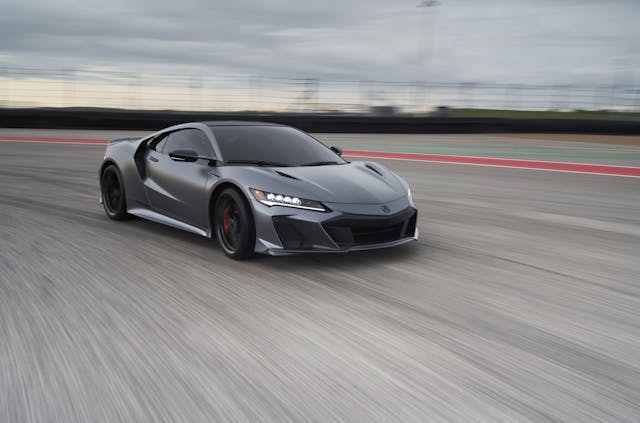 2022 Acura NSX Type S front three-quarter track action