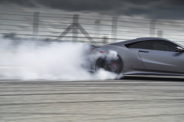 2022 Acura NSX Type S rear end smoke track action
